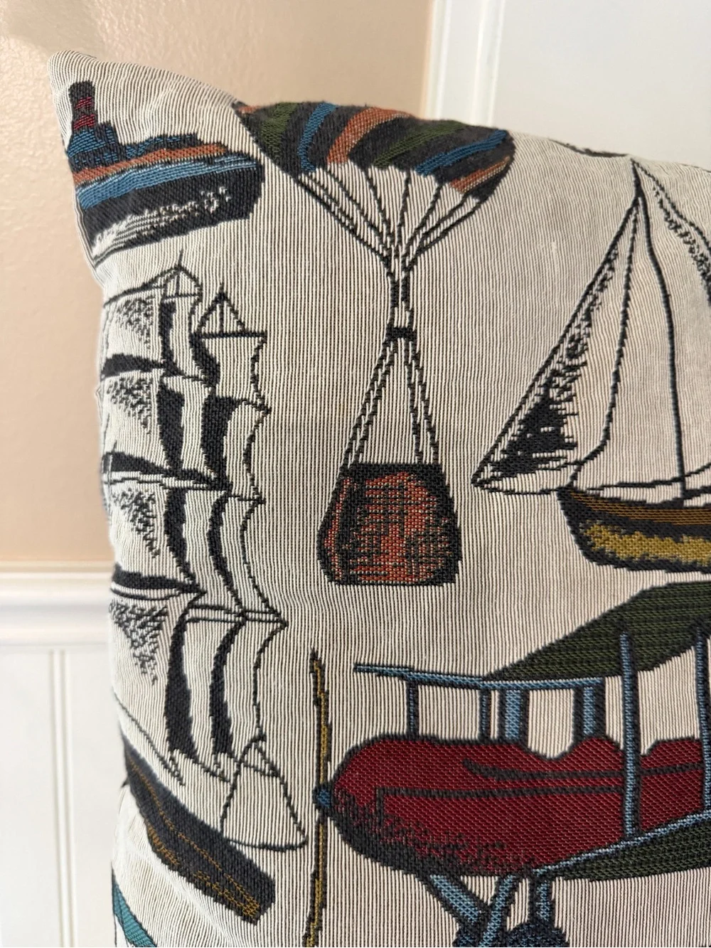 Vintage Transportation Decorative Throw Pillow - Multicolor